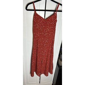 Petite Studio NYC Women’s Strappy Sleeveless Red Print button‎ Up Dress XS